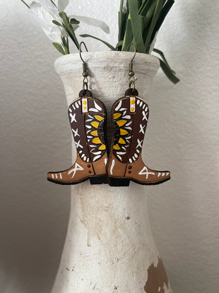 Bota Earrings- sunflower brown