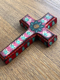 Flor Mexicano Cross- pink/red